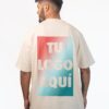Remera Oversize con Estampa Posterior de hasta 30x50cm