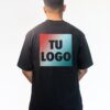 Remera Oversize con Estampa en Pecho y Espalda