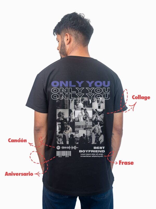 Remera Only you para parejas