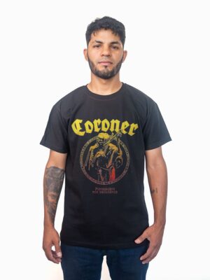 Remera negra con estampa de Coroner