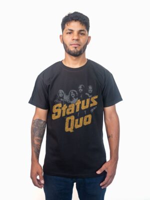 Remera negra con estampa de Status Quo