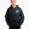 Campera friza invisible personalizada unisex negra con tu logo estampado en DTF