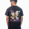 Remera negra con estampa de Goku y vegueta revividos de anime Dragon Ball