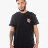 Remera negra con estampa de Goku y vegueta revividos de anime Dragon Ball