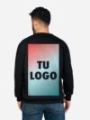 Buzo Cuello redondo Negro estampado con tu logo