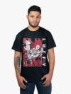 Remera negra con estampa Luffy Gear five de One Piece