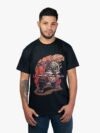 Remera negra con estampa de Inosuke de Kimetsu No Yaiba Demon Slayer