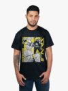 Remera negra con estampa de Kaido de One Piece