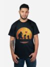 Remera negra con estampa de Roshi, Krilin y Goku de dragon ball