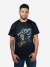 Remera negra con estampa de silueta de Goku de anime Dragon Ball