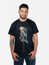 Remera negra con estampa de Trunks de dragon ball