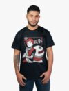 Remera negra con estampa de Gaara de Naruto