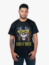 Remera negra con estampa de Banda Guns And Roses