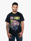 Remera negra con estampa de Anya de Spy x Family
