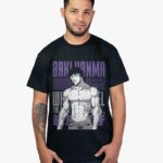 Remera negra con estampa de Baki Hanma de Baki