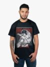 Remera negra con estampa de Baki Hanma de Baki
