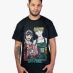 Remera negra con estampa de Familia Forger de Spy x Family