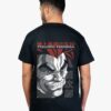 Remera negra con estampa de Yujiro Hanma de Baki