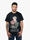 Remera negra con estampa de Anya y Loid de Spy x Family