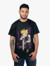 Remera negra con estampa de Trunks de anime Dragon Ball