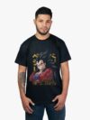 Remera negra con estampa de Vegeta de anime Dragon Ball