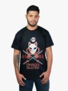 Remera negra con estampa de Máscaras de Kimetsu No Yaiba Demon Slayer